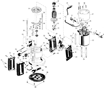Page A Diagram and Parts List for 7613-04 Type 1 Black and Decker Router